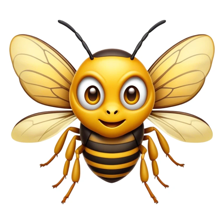 Cinematic Comical Hornet Portrait Emoji, Head tilted dramatically with an exaggeratedly shocked expression, featuring a sharply striped body with wide, comically expressive eyes full of playful disbelief and animated wings, Simplified yet hilariously expressive features, highly detailed, glowing with a slightly sassy glow, high shine, dramatic yet playful, stylized with an air of cheeky insect mischief, soft glowing outline, capturing the essence of a meme-worthy hornet that looks ready to buzz its way into viral fame! sticker