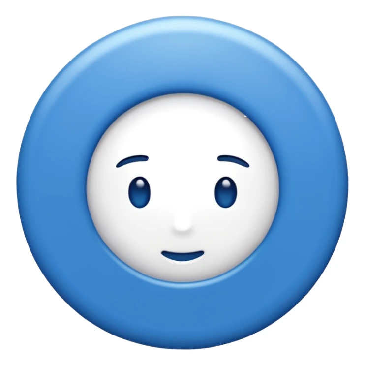 Quiero que hagas un círculo azul y con un chulo en el medio sticker