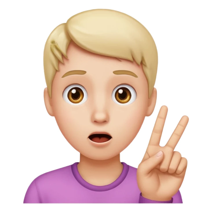 W made out with fingers emoji  sticker