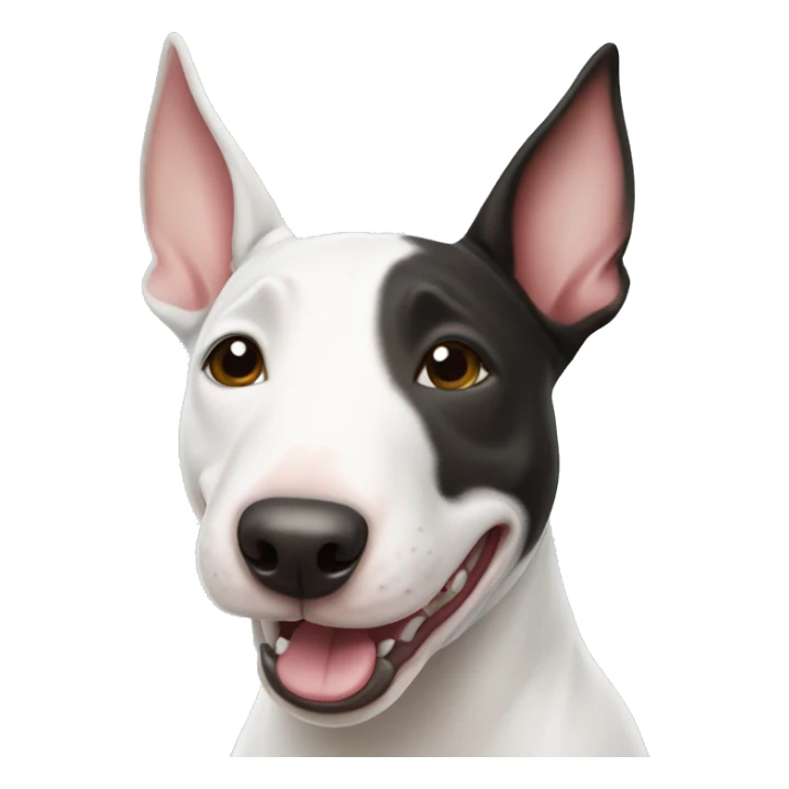 Bull terrier smiling  sticker