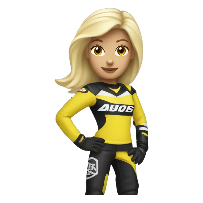 Blonde motocross women sticker