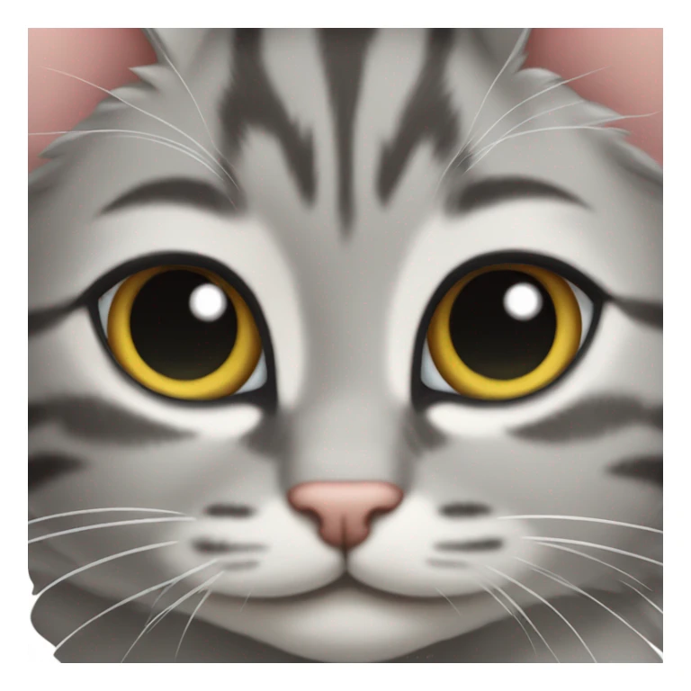Gray tabby kitten sticker