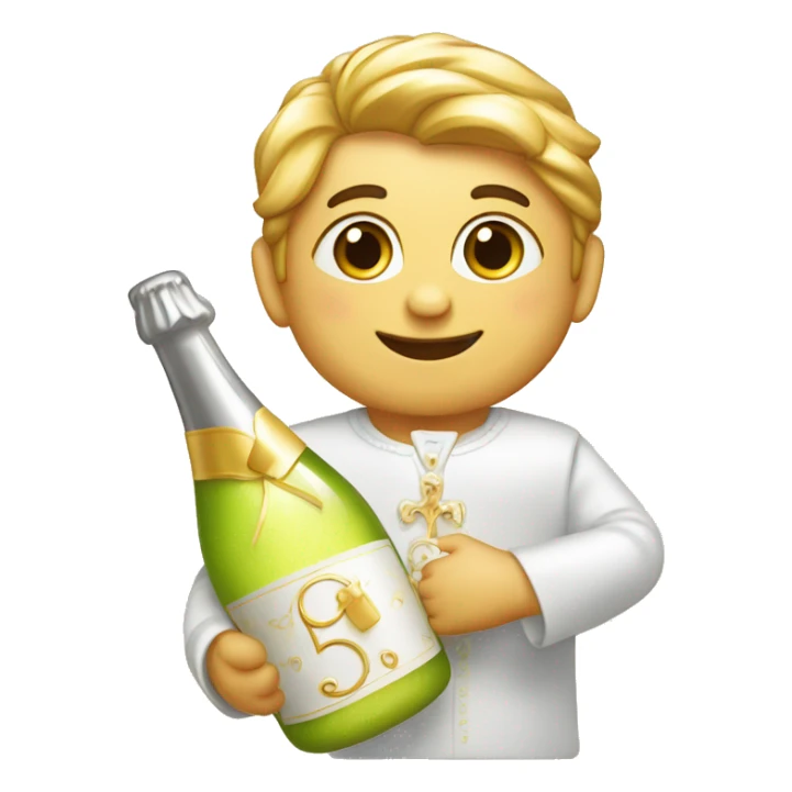 Christening floathome on new years 2025 with champagne bottle sticker