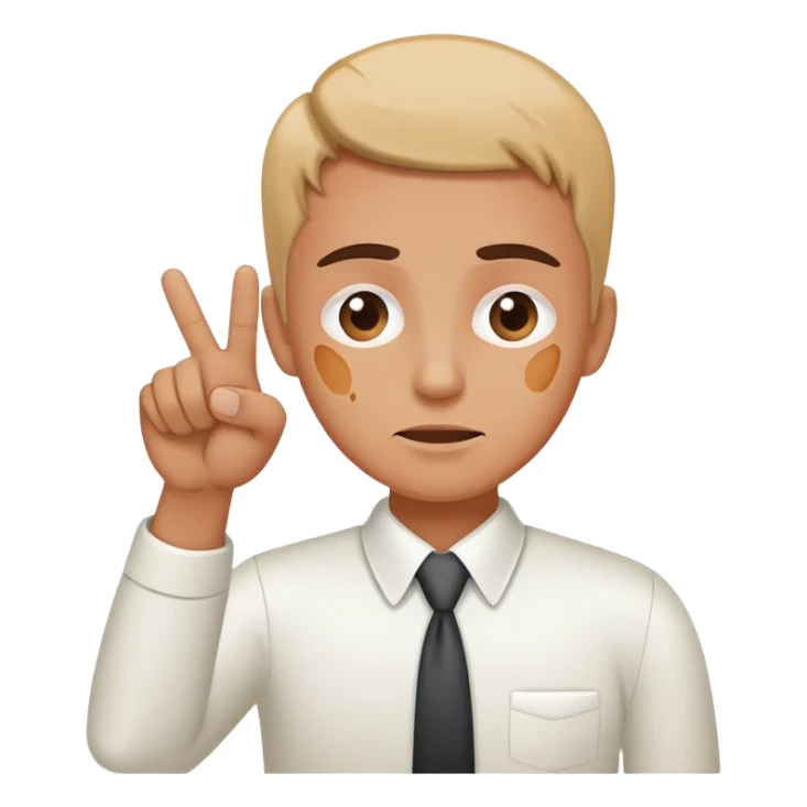 A person pointing at a painful spot or problem area, business pain point concept sticker