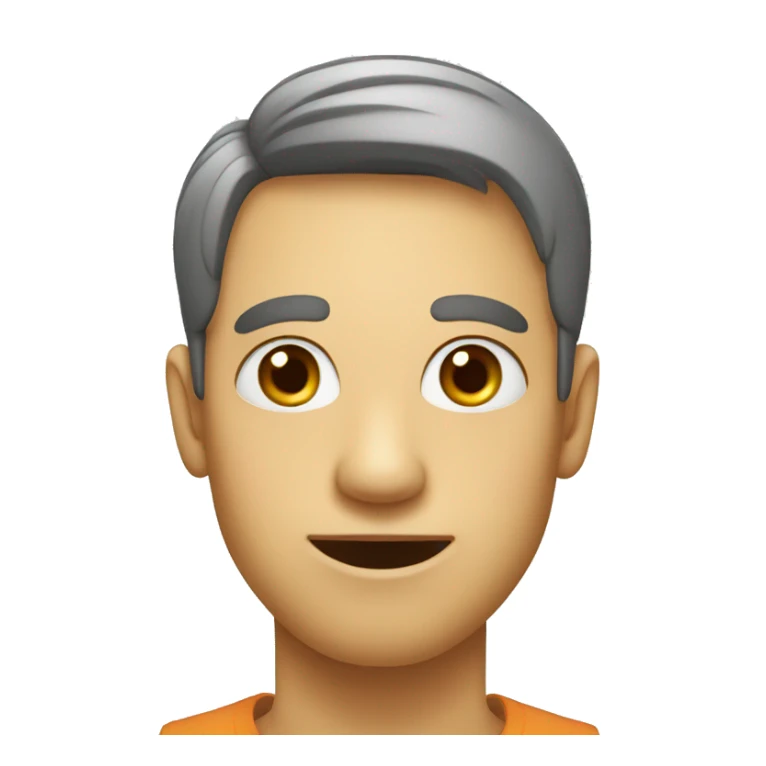 normal face with three u for eyes and mouth sticker