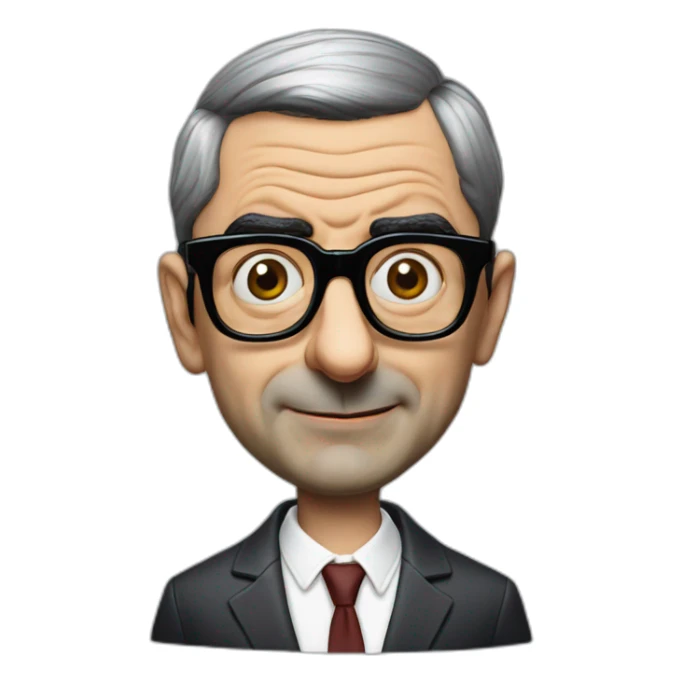 mr bean in balenciaga glasses sticker