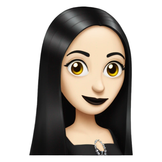 modern morticia addams  sticker