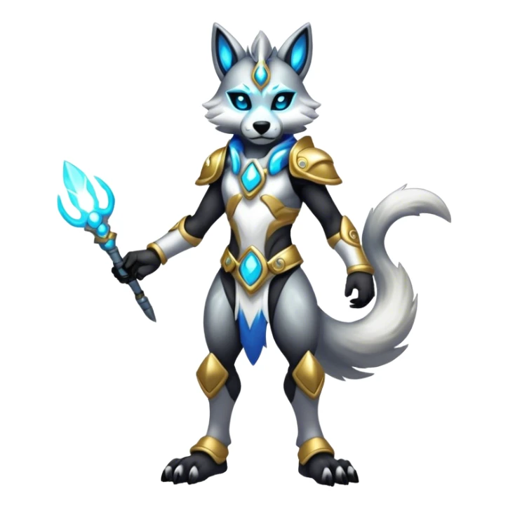 Anthro Protogen-furry-fursona, full body sticker