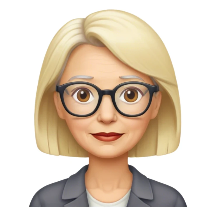 Older Blonde woman with glasses sticker