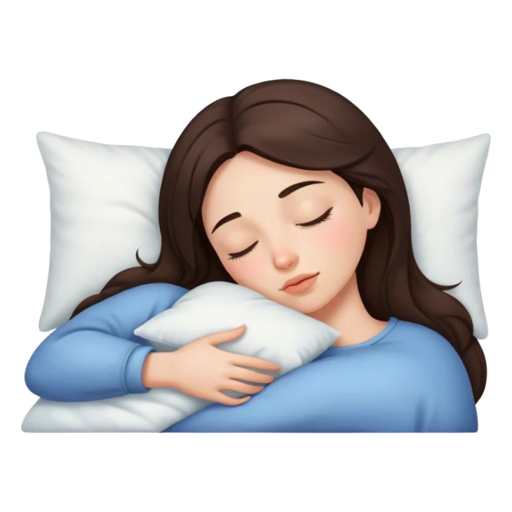 Brunette girl sleepin sticker
