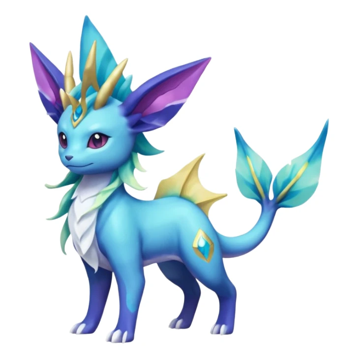 Suicune-Aurorus-Vaporeon-Meganium-fusion (full body) sticker