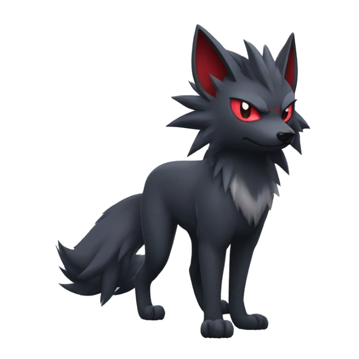 Cool Edgy Zorua-Zoroark-Mightyena full body sticker