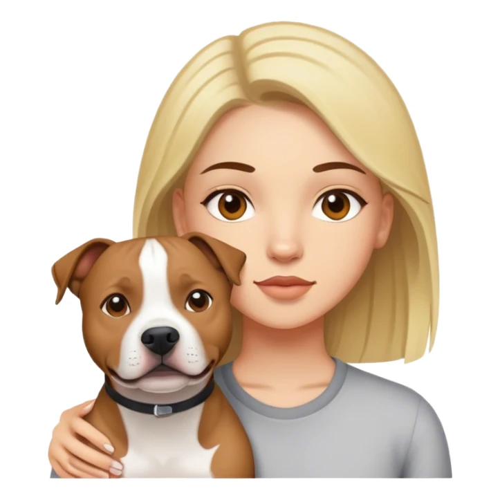 Girl and a staffy sticker