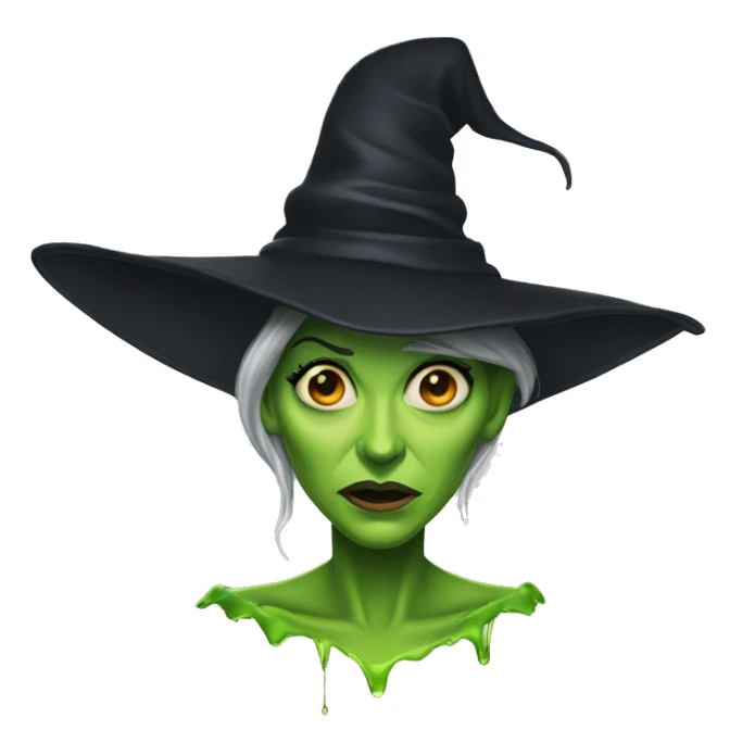 Wicked witch of the west melting sticker