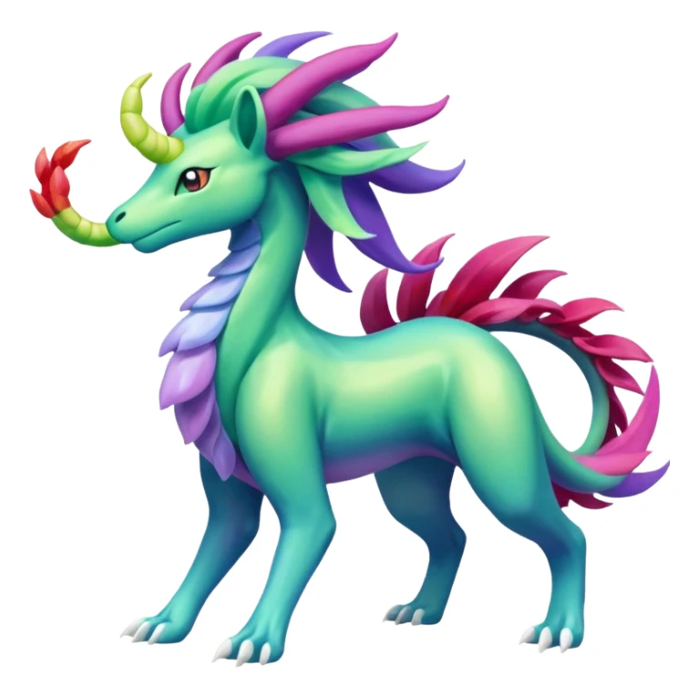 Suicune-Keldeon-Meganium-fusion (full body) sticker