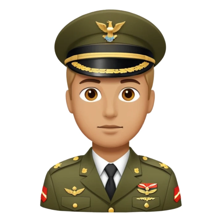 someone in military uniform  sticker