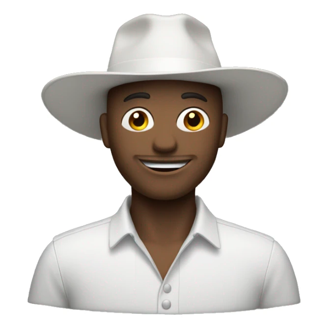 Un homme blanc avec un chapeau entrain d'applaudir  sticker