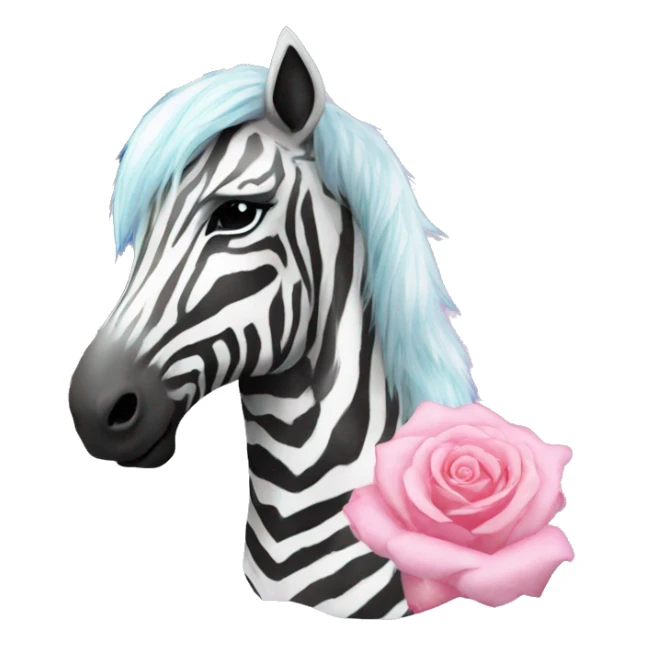 Zebra sparkling nebula unicorn Pegasus collage roses sticker