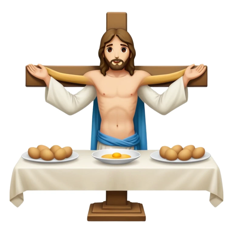 create an emoji for the Lord's Supper, another for Jesus Crucified, another for Holy Saturday, another for Easter Sunday. sticker
