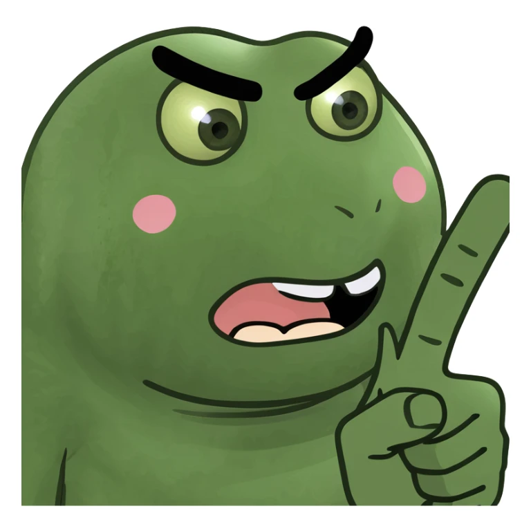 Mad emoji 5 finger hand giving middle finger sticker