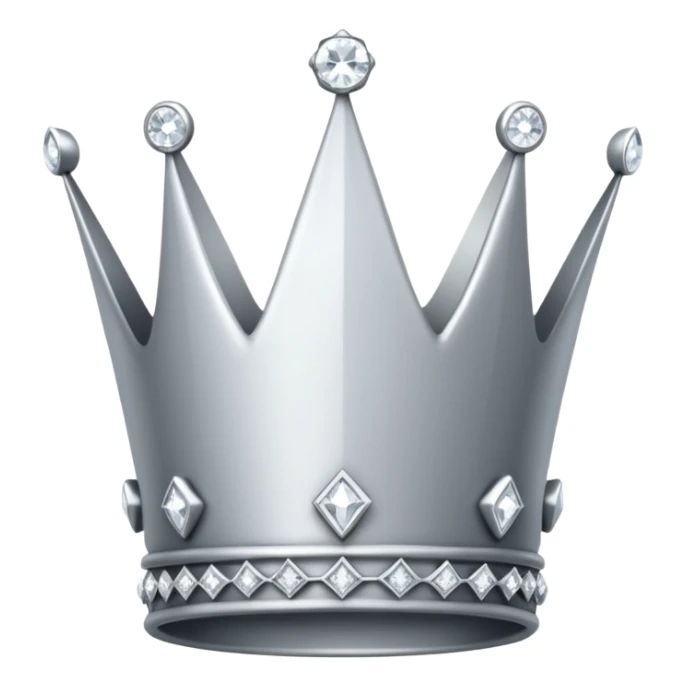 silver crown made of diamonds sticker