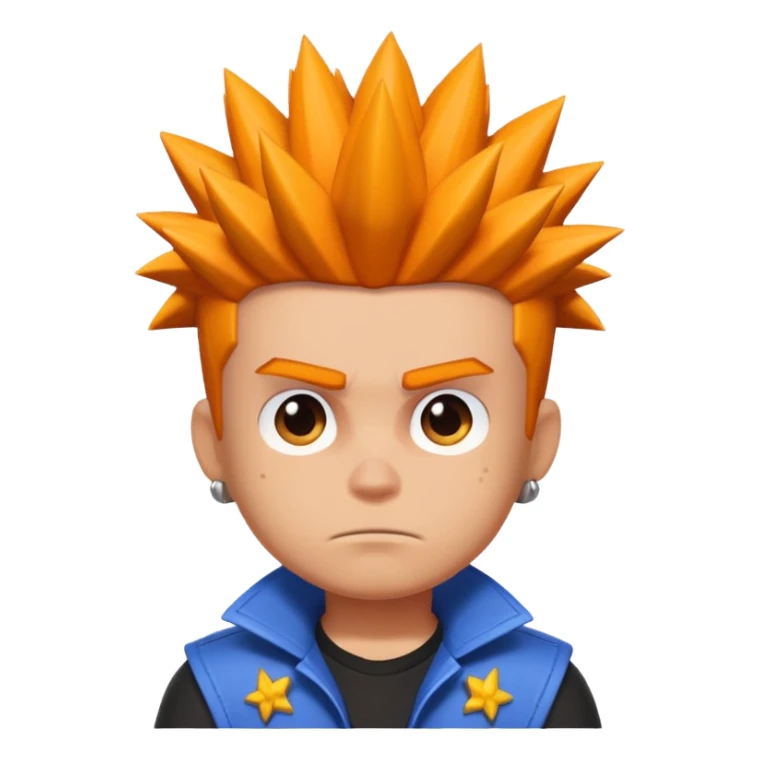 Brawl Stars character with spiky hair sticker