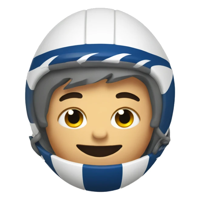 person with rugby ball sticker