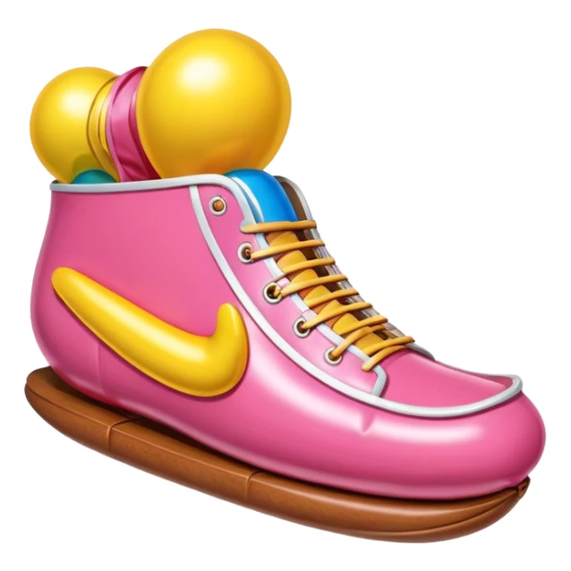 Jeff Koons style spam meat shoe balloon sculpture  sticker