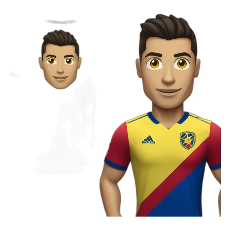 cristiano ronaldo con camiseta de seleccion colombia sticker
