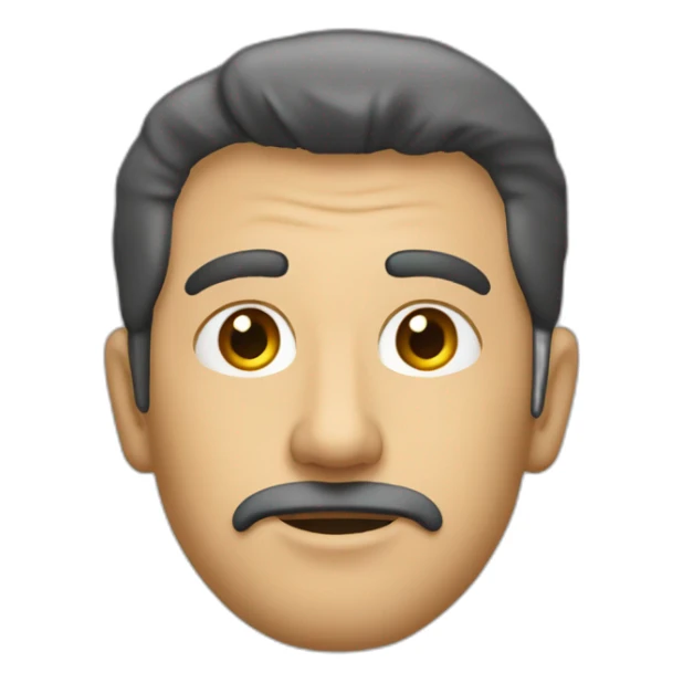 Hombre-calvo-cicatriz-en-cabeza-enfadado sticker