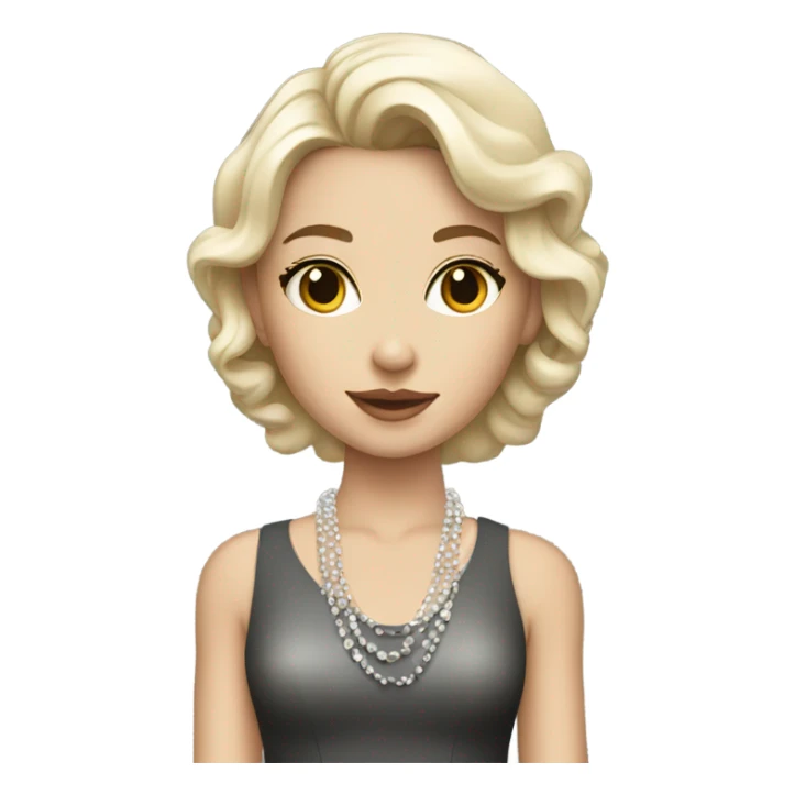 white glamor girl sticker