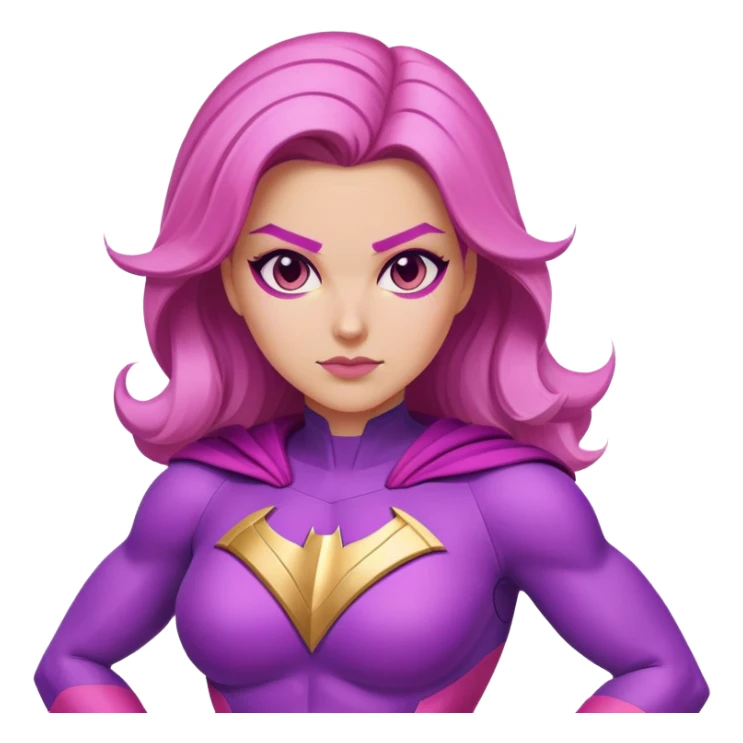 pink violet woman superhero positive power sticker