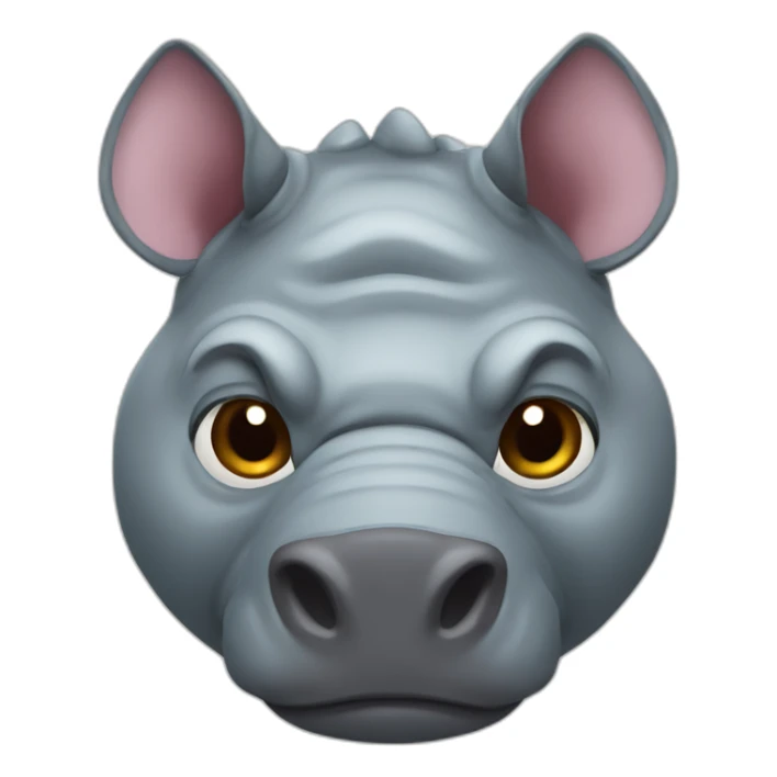 Homme tête de rhino sticker