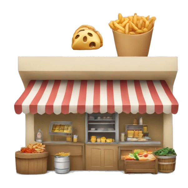 Greek street food shop sticker