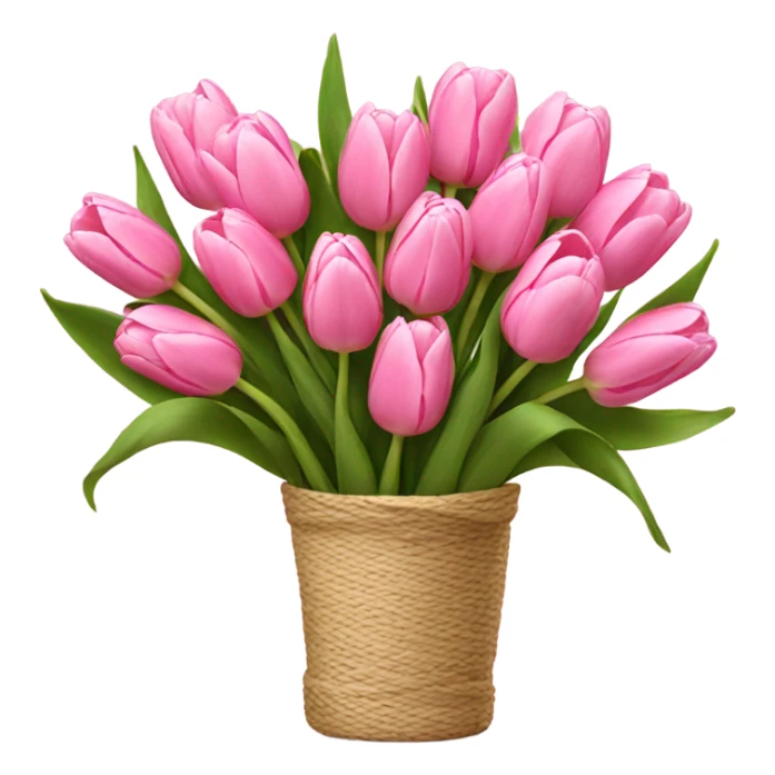 Pink bouquet of tulips sticker