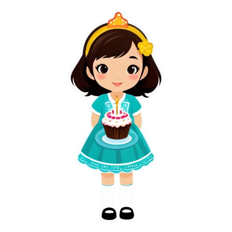 Birthday Girl asian  sticker