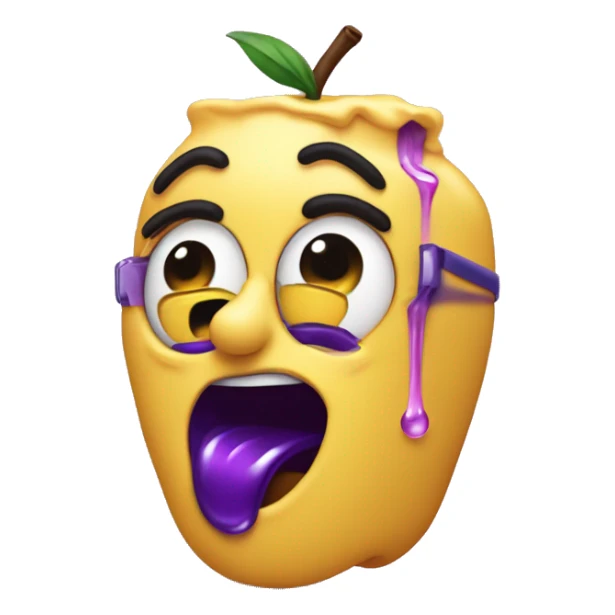 purple drank heart eyed emoji sticker