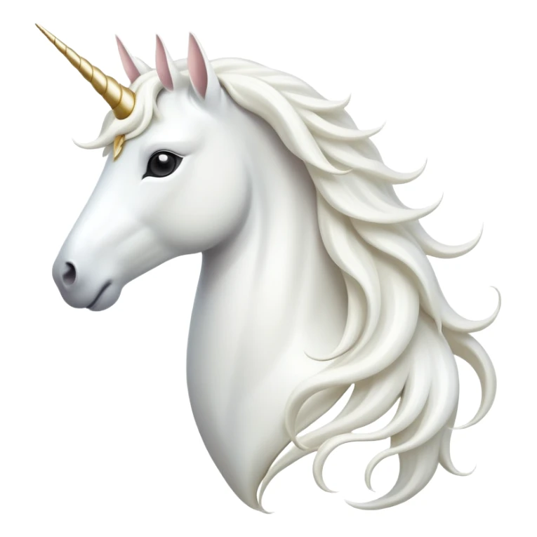 cinematic-beautiful-white-unicorn-emoji,-poised-and-regal,-with-a-slender,-ethereal-form-draped-in-a-pristine-white-color,-a-flowing-mane-and-tail,-and-a-white,-spiraled-horn-that-radiates-pure-light,-simplified-yet-sharp-and-majestic,  sticker
