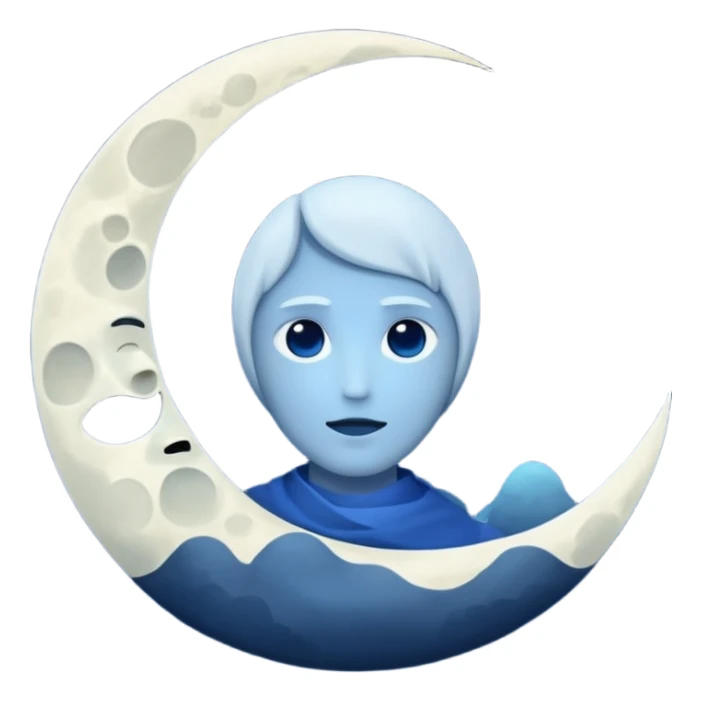 calm night sky, glowing stars and moon, circle avatar, moon without a face sticker