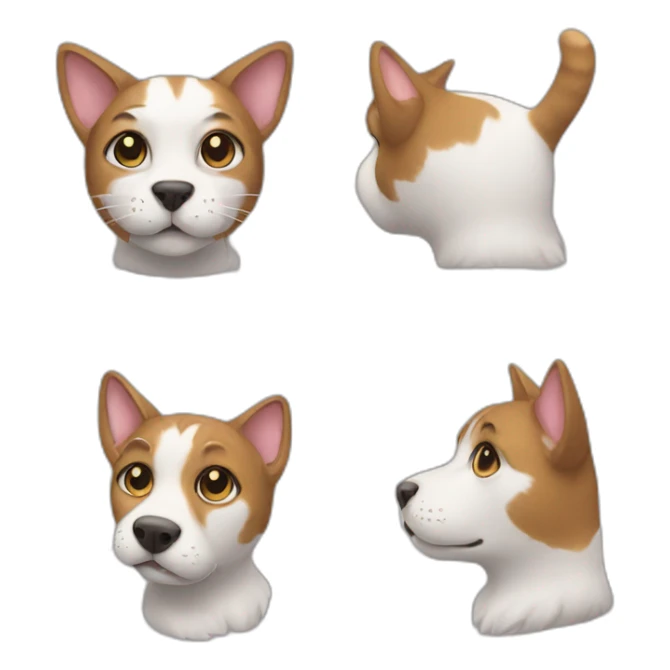 cat with the ears of a dog sticker