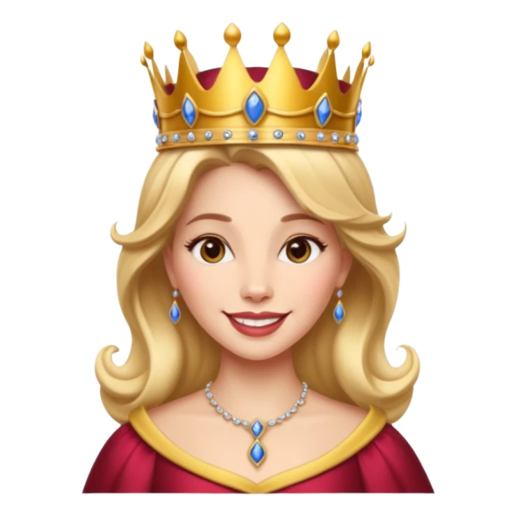 beauty and the beast queen in crown sticker