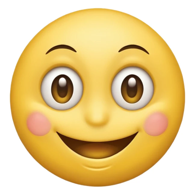 smiley face with exaggerated chest, comical and silly, cartoon emoji style, no explicit content sticker