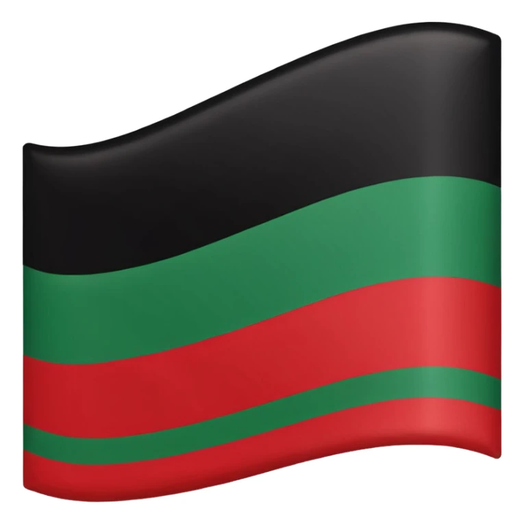 Pan African-African American Flag (Red-Black and Green horizontal stripes) - no stars or other symbols sticker