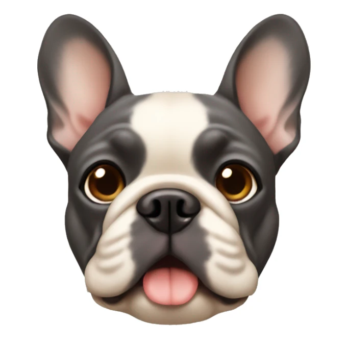 small dark grey and tan french bulldog  sticker