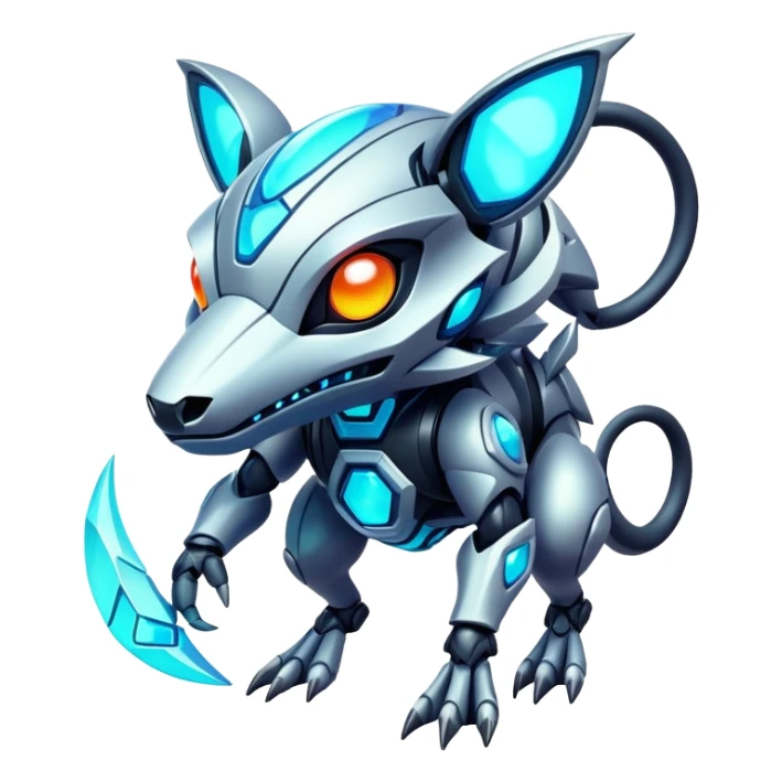  exotic cyber-Protogen-Fakémon-Pokémon-Vernid-creature sticker