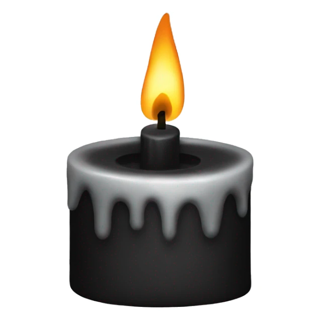 Black candle sticker