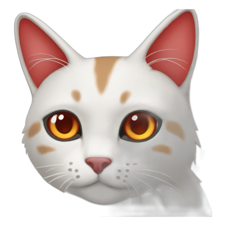 Gato con nariz humana roja sticker