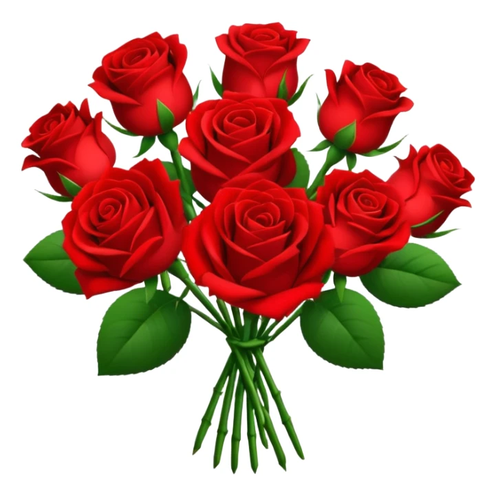 bouquet of red roses sticker
