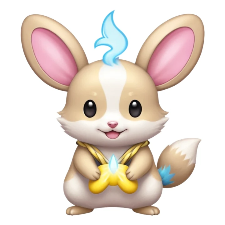 Tropical Exotic Minccino-Minun-Emolga-fusion  sticker