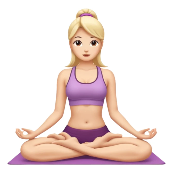 Lady with sexy beautiful body sitting in yoga pose sticker